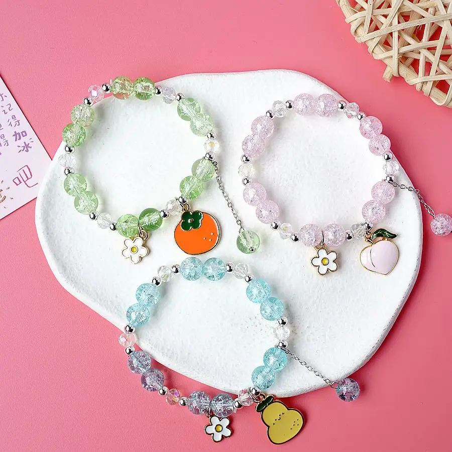

2022 New Simple Color Fruit Bracelet Student Crystal Bracelet