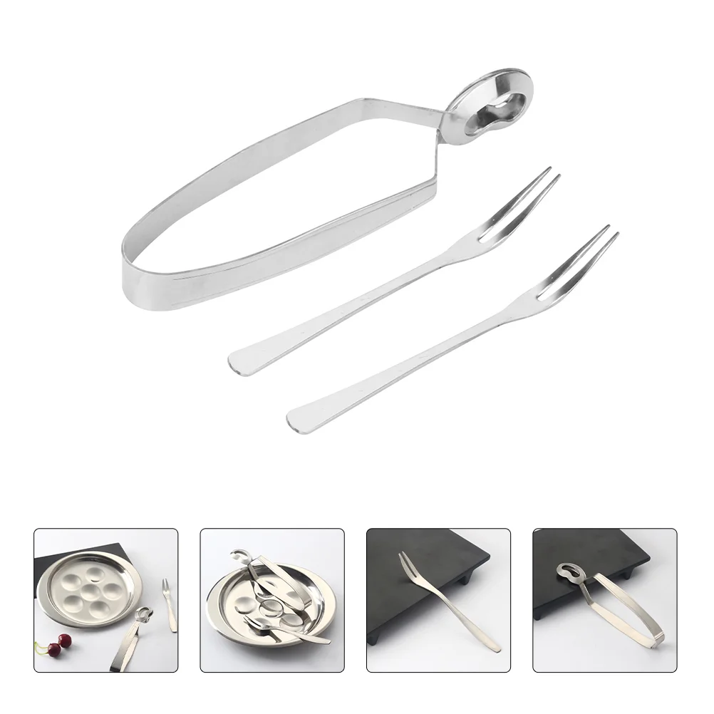 

Tongs Tong Escargot Snail Fork Serving Metal Steel Stainless Forks Seafood Tableware Cookingkitchen Shell Fruit Ice Cube Dessert