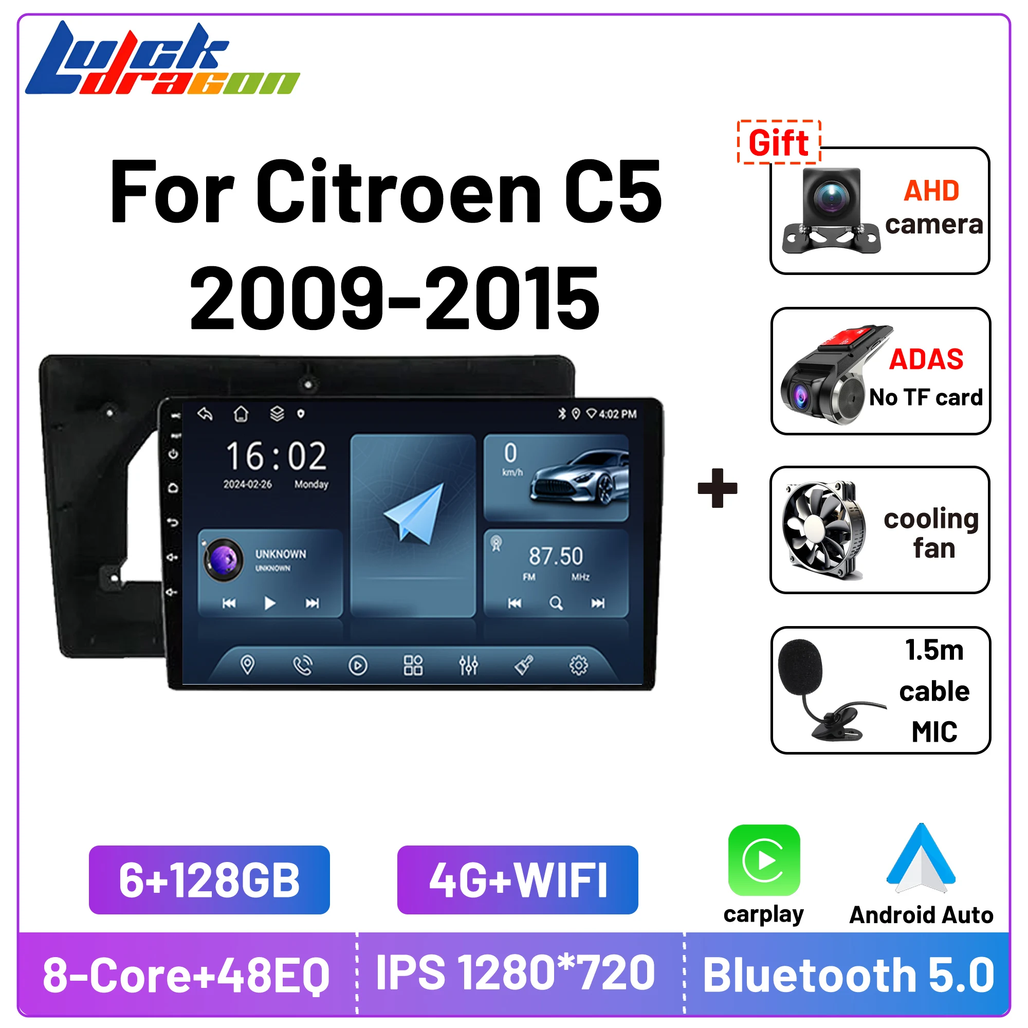 

Автомагнитола для Citroen C5 2009-2015, мультимедийный автомобильный мультимедийный плеер на Android, автомобильный стереоприемник с Bluetooth, сабвуфер, видео автомобиль