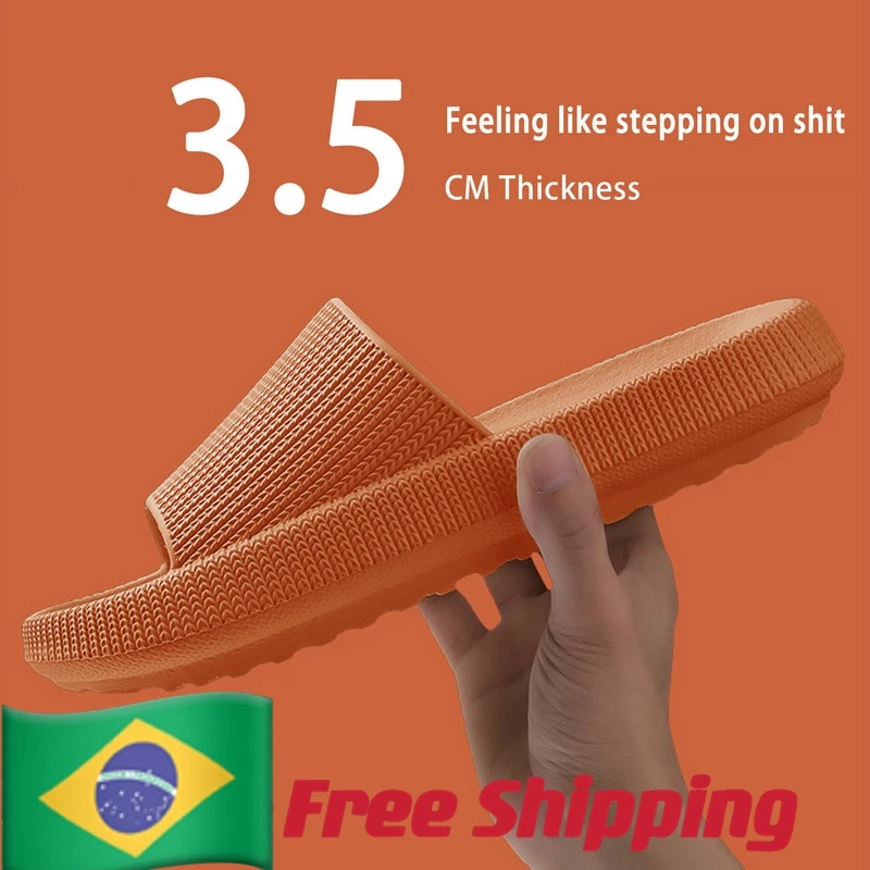 

Summer New Fashion Men Women Thick Platform Super Soft Vintage Anti-slip Home Slippers High Quality Outdoor Beach Eva Flip Flop