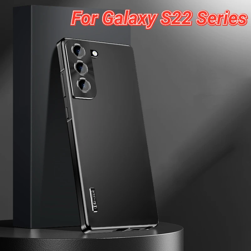 

For Samsung Galaxy S22 Ultra Anti-drop Metal Magnetic Case Phone Back Protective Cover For Samsung S22/S22 Plus Accessories