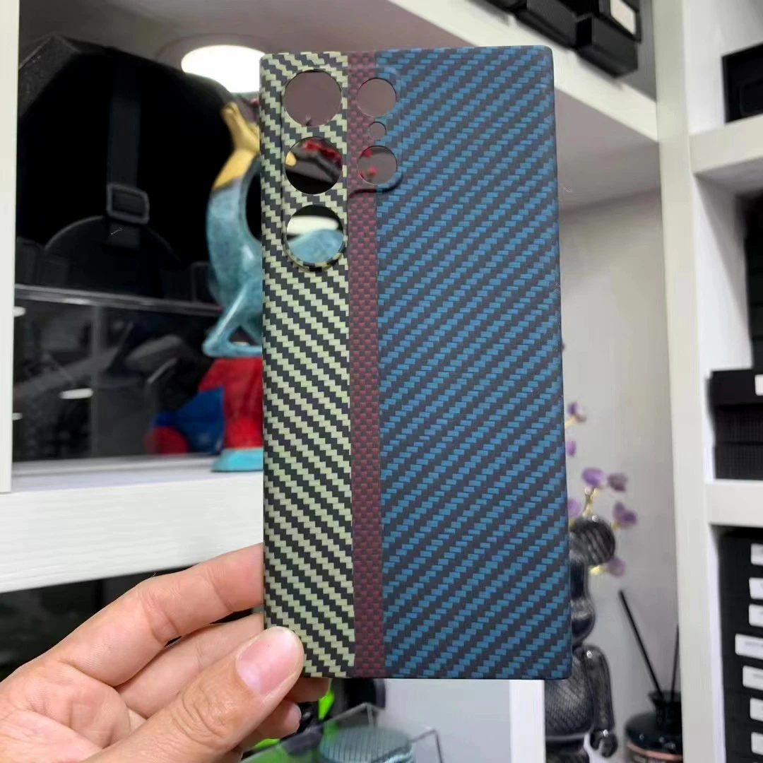 

Ultra-thin Carbon fiber phone Case For Samsung Galaxy S23 Ultra Case Aramid fiber Anti-fall S23 cover