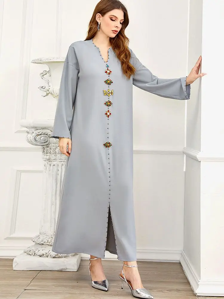 Рамадан ИД Мубарак кафтан сатин открытая Abaya женское длинное платье в мусульманском стиле для женщин длинное женское платье Djellaba