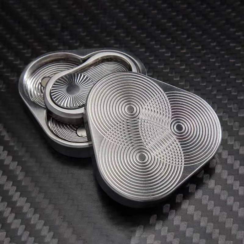 Triangle Magnetic Fidget Slider Adult EDC Metal Fidget Toy Hand Spinner Autism Sensory Toys Anxiety Stress Relief Adult Gifts enlarge
