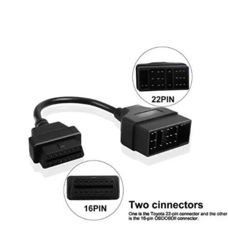 

Диагностический сканер для Toyota 22Pin OBD1 на 16Pin OBD2 переходник Кабель