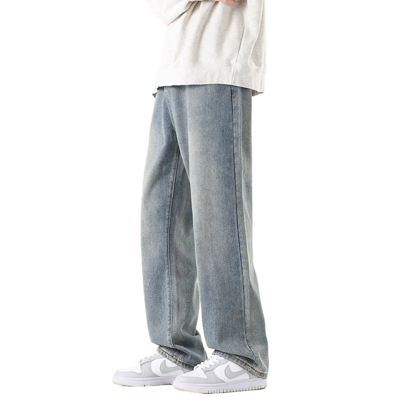 Уличные зимние мужские новые бархатные джинсы модные повседневные осенние