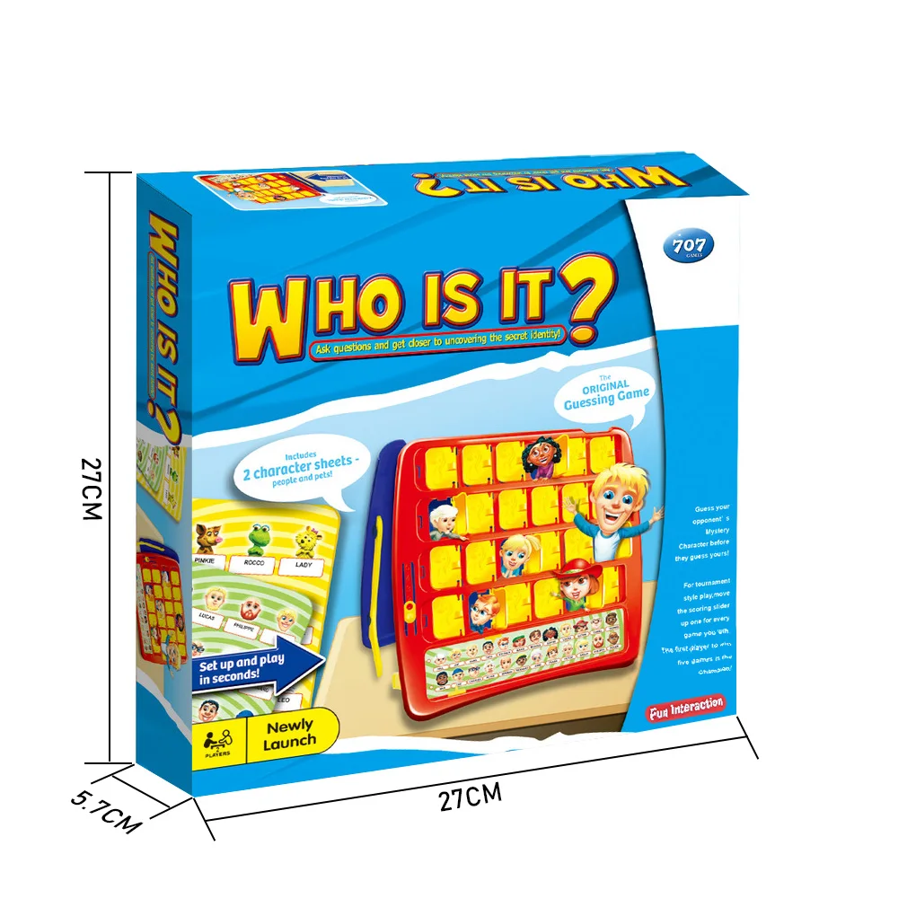 

Детская Классическая настольная игра «угадай кто» взаимодействие родителей и детей развлечение логическим мышлением