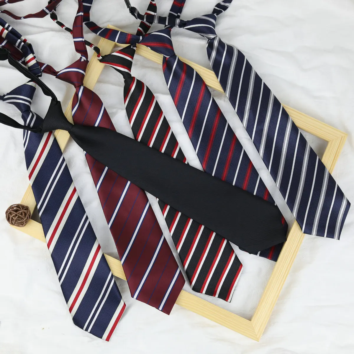

Jk Solid Color Striped Small Collar Tie Female Twill Uniform Formal Business School Uniform Shirt Japanese College Style Ties