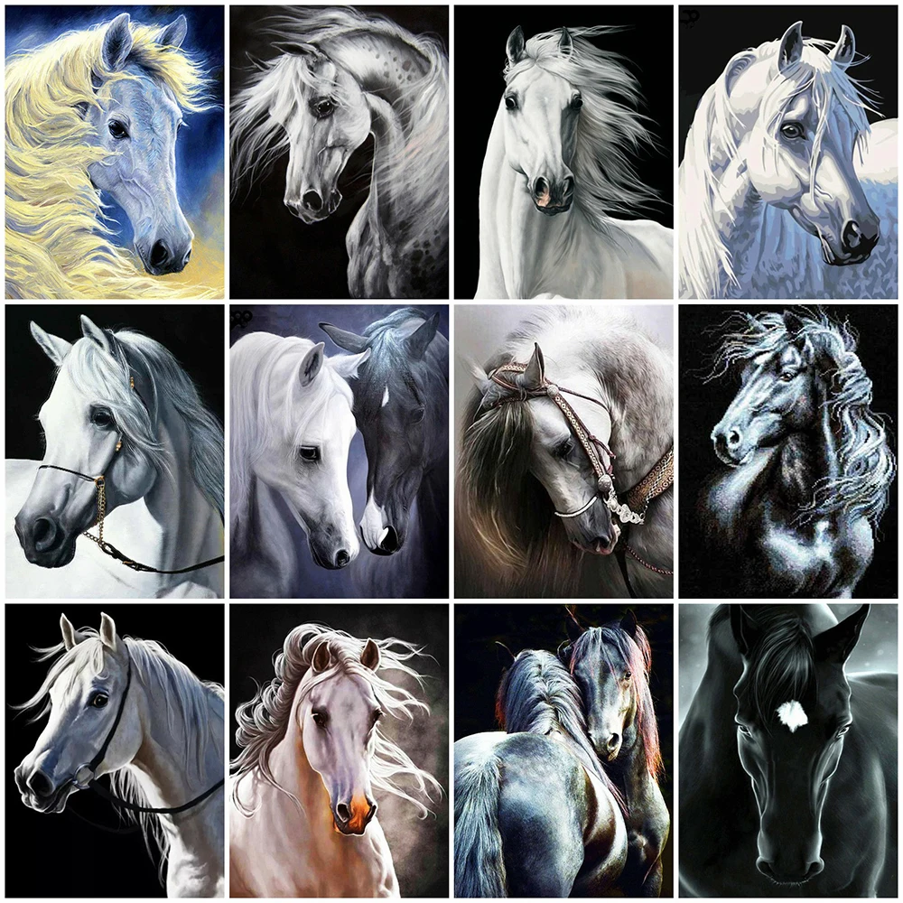 

Huacan полный квадратный/круглый фотокартина животные Набор для вышивки крестом картины ручной работы для дома