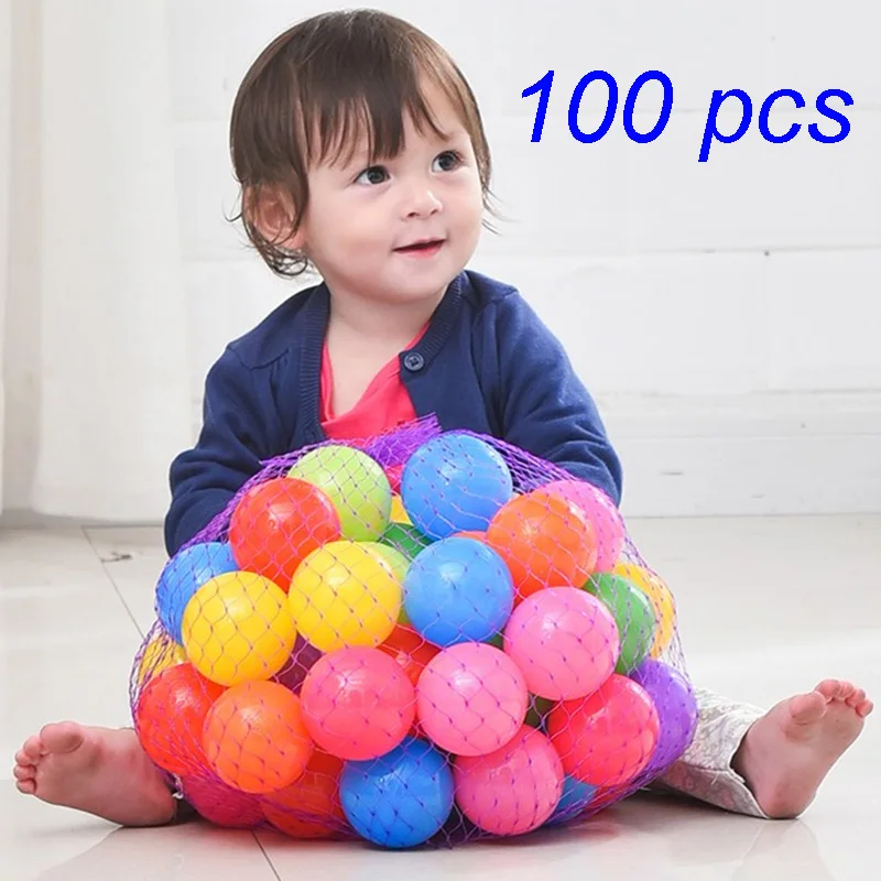 

100 Pcs/Lot Soft Colorful Plastic Balls Water Pit Toys for Baby Eco-friendly Balls Pool Ocean Wave Ball Pit Dia 5.5cm