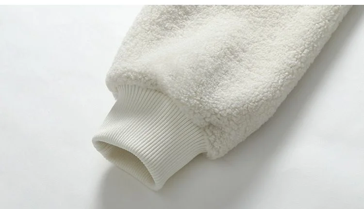 Women Warm Short Faux Fur Jacket Winter Streetwear Retro Solid Beige Comfortable Loose Female Thick Outwear