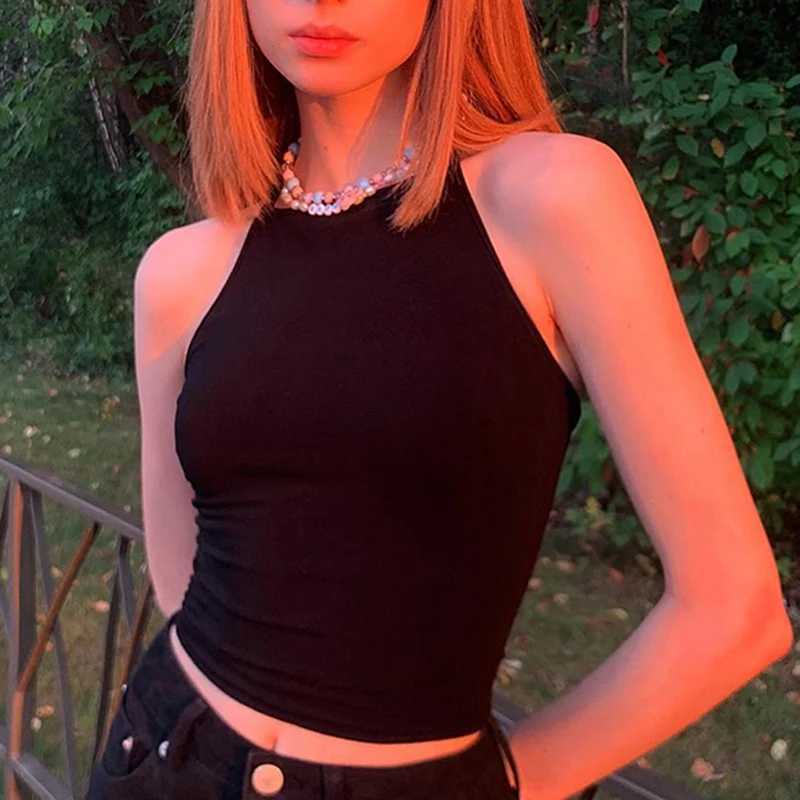 Летний пикантный бандажный кроп-топ с открытой спиной шикарный Женский