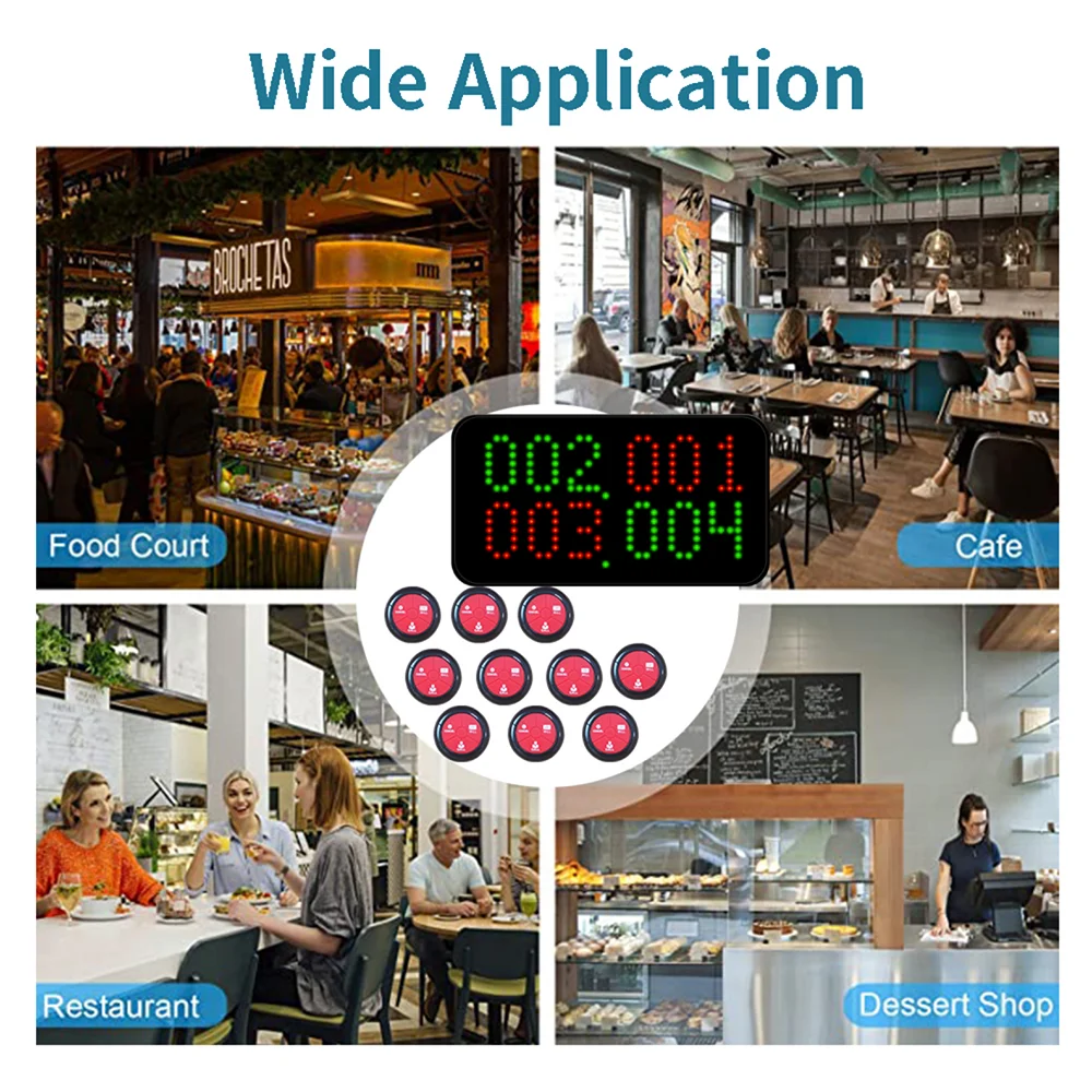 Водонепроницаемая беспроводная кнопка вызова в ресторане оборудование для кафе