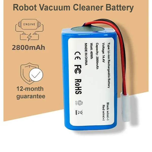 Фото Робот-пылесос, аккумулятор 2,8 Ач для Xiaomi Vacuum Mop Essential G1 MJSTG1, Tefal Explorer series 20, H18650CH-4S1P SKV4136GL №1