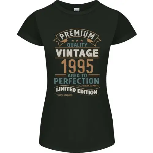 Женская Винтажная футболка премиум-класса с вырезом на 29-й день рождения 1995