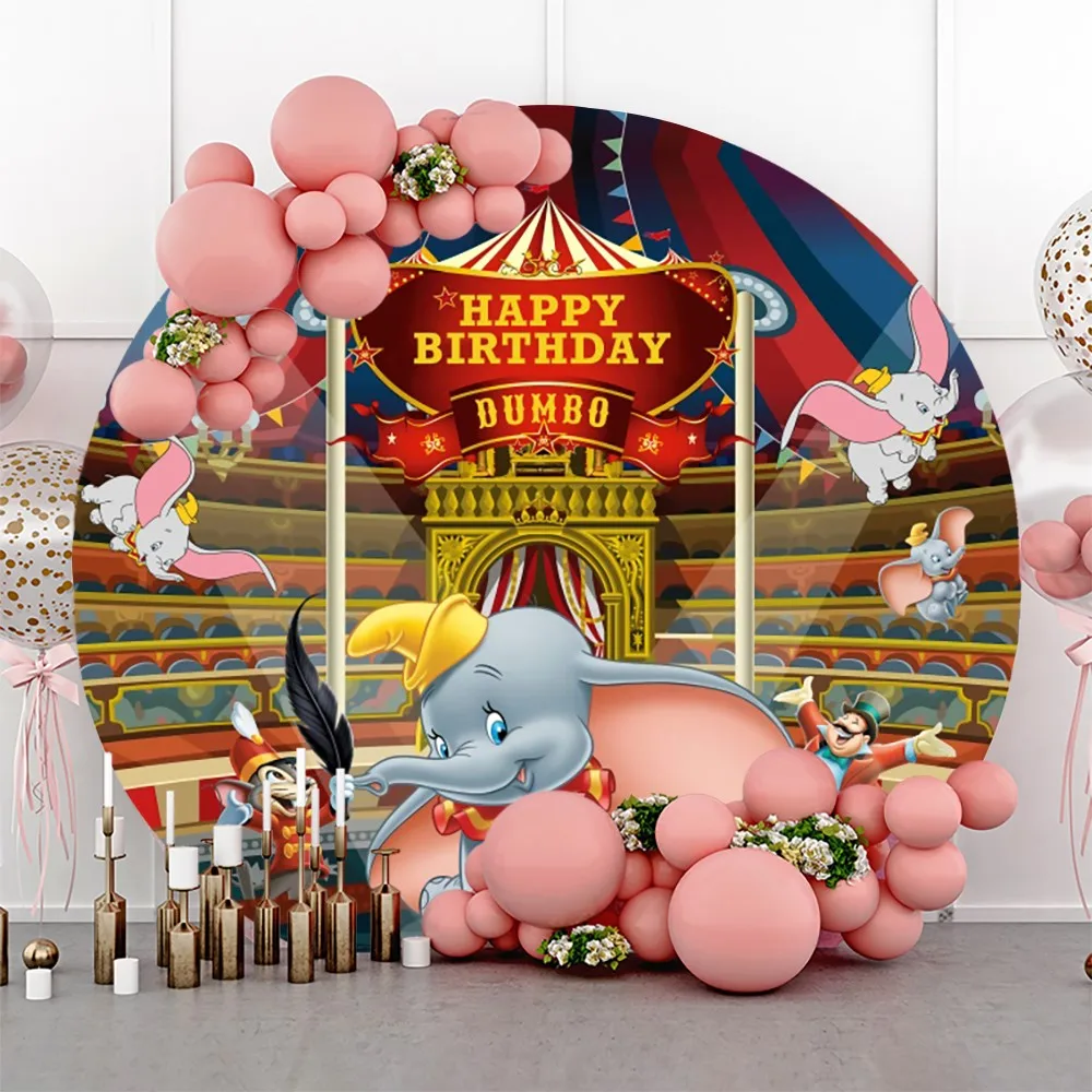 

Пользовательский фон для вечерние эластичные украшения Disney Дамбо детские украшения на день рождения настенные фоны для детской вечеринки