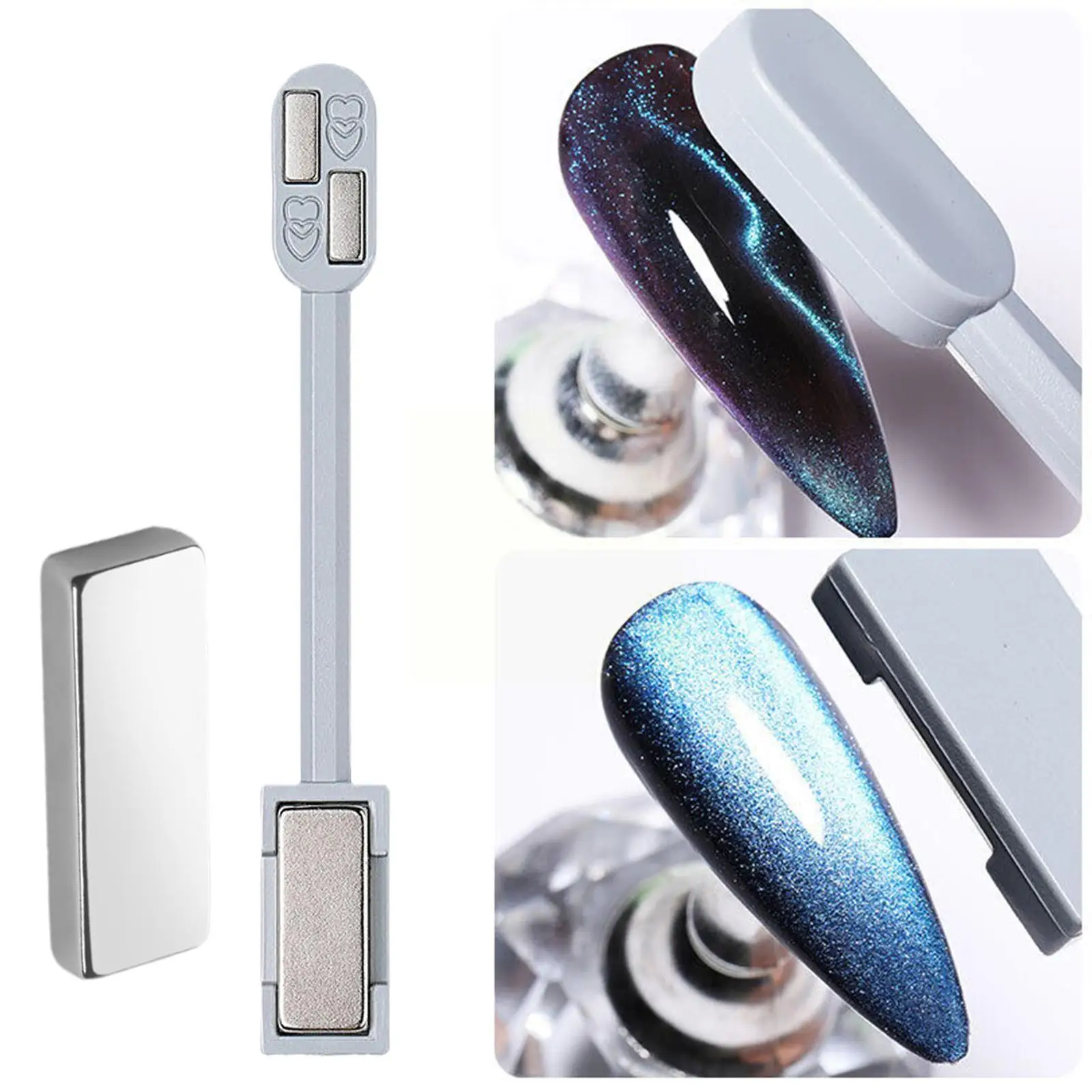 

Cat Eye Magnet Tools Single Double Head Cat Eye Gel Magnet Stick Curved Line Strip 3D Designs For Polish Gel Nail Art Decor K3B3