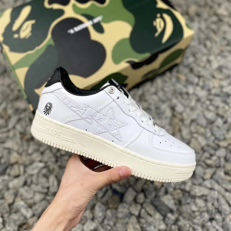 High Quality Original A Bathing Ape White Black Men Sport Shoes Running Shoes Women Sneakers Casual Sandals Size:36-45