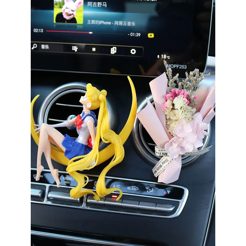 Anime Sailor Moon Car Air Freshener Auto Accessories Interior Kawaii Spotify Premium Perfume Diffuser Cartoon Birthday Gift Toy images - 6