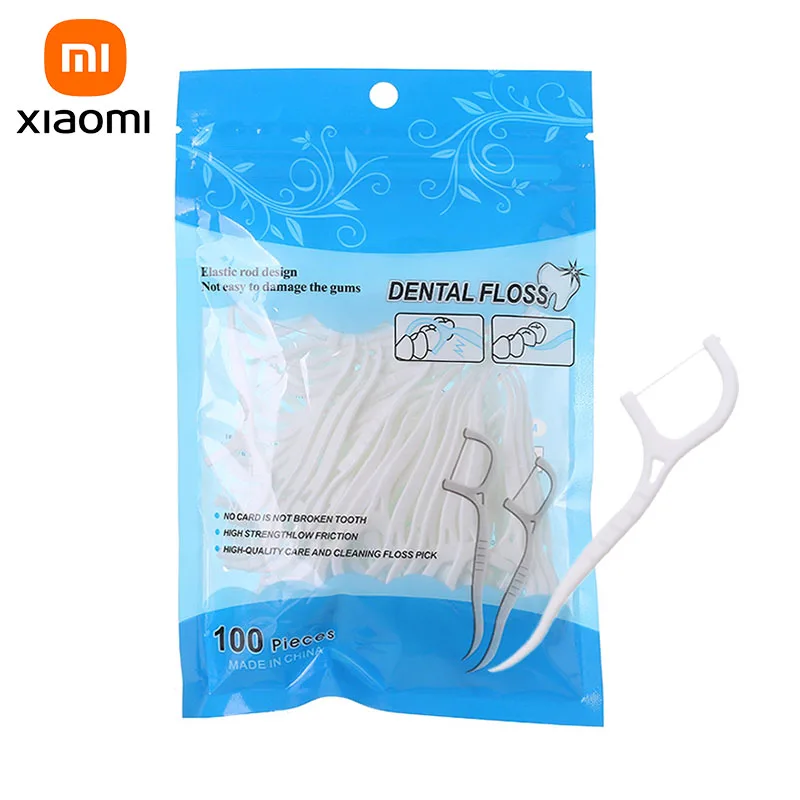 

100 шт. одноразовый зубной Флоссер Xiaomi Mijia, межзубная щетка, зубная палочка, зубочистки, зубная нить, палочка для чистки зубов, гигиена для поло...