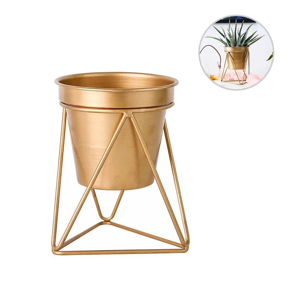 

Decorative Flower Planter Flowerpot Desk Decor Metal Flower Bottle Iron Vase Home Decor Household Iron Vase Storage Container