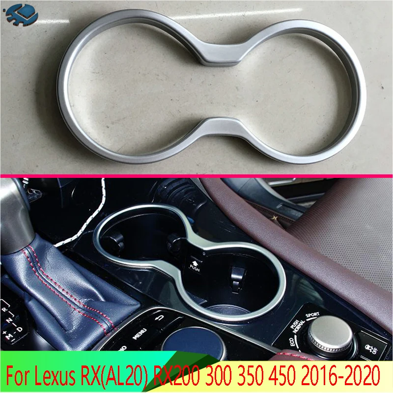 

Для Lexus RX (AL20) RX200 300 350 450 2016-2020 автомобильные аксессуары ABS Хромированная передняя центральная консоль держатель для напитков накладка