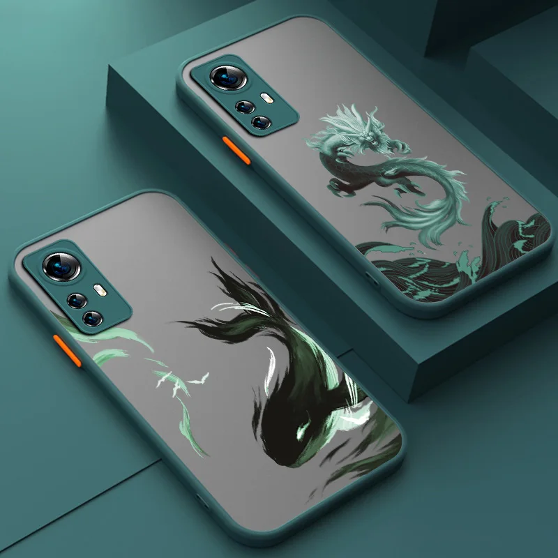 

Fashion Dragon Phone Case For Xiaomi Redmi Note 10 9 Pro Max 11 11S 11E 11T 10S 9S 8 K50 K40 10 10C Shockproof Clear Back Cover