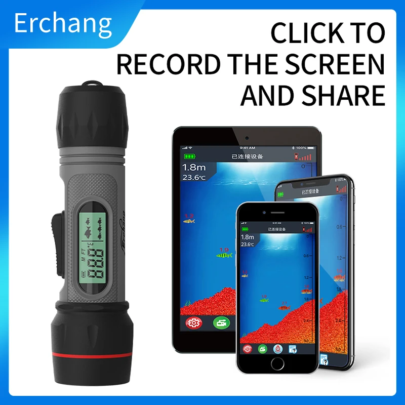 

NEW! Wifi Fish Finder Winter Ice Fishing Echo Sounder Rechargeable Digital Handle Sonar Fishfinder 0.8-90m Depth For Ice Fishing