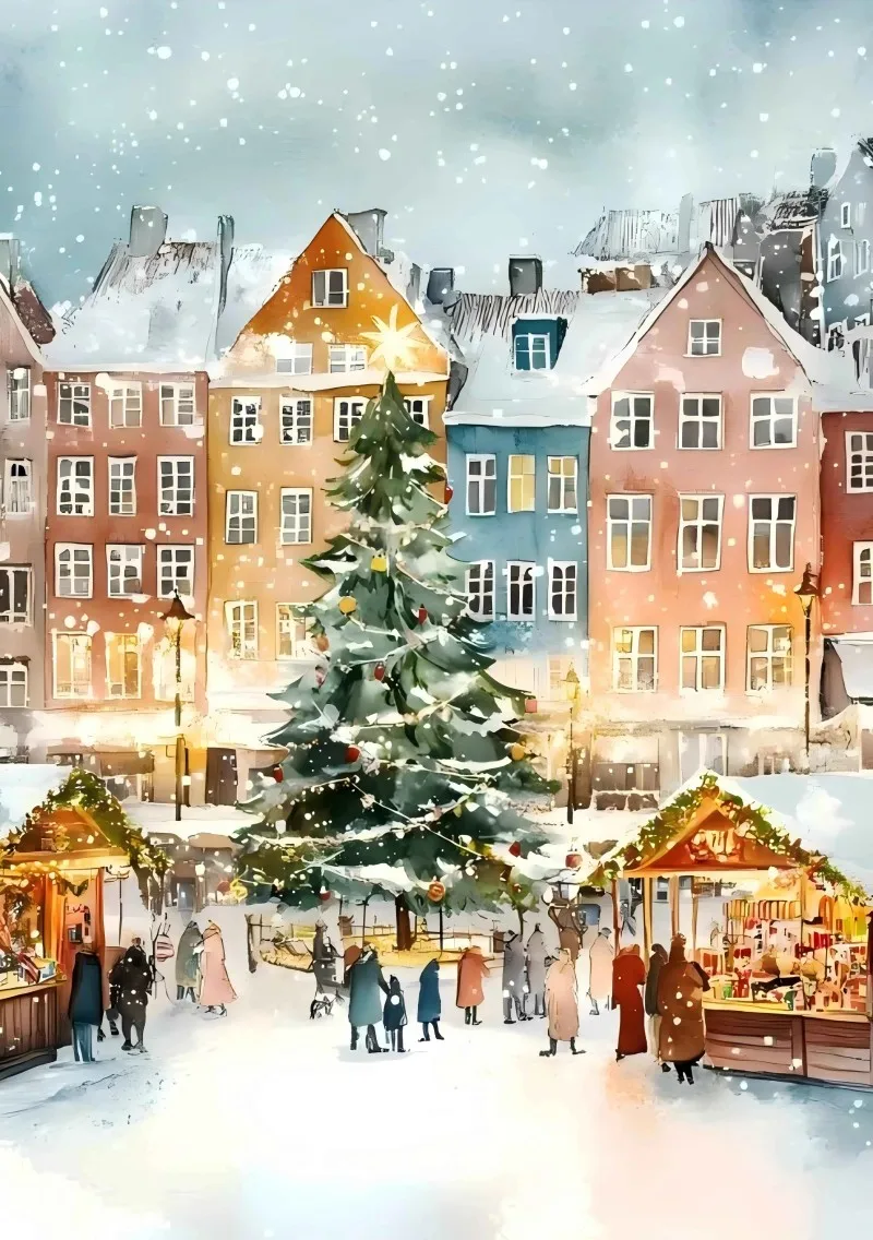 Художественные постеры на холсте Абстрактный город