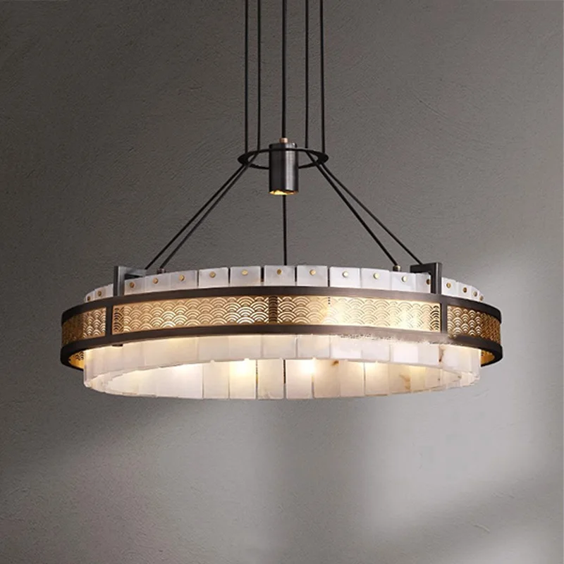 Роскошная люстра AiPaiTe Мраморная лампа для спальни стола гостиной столовой черные