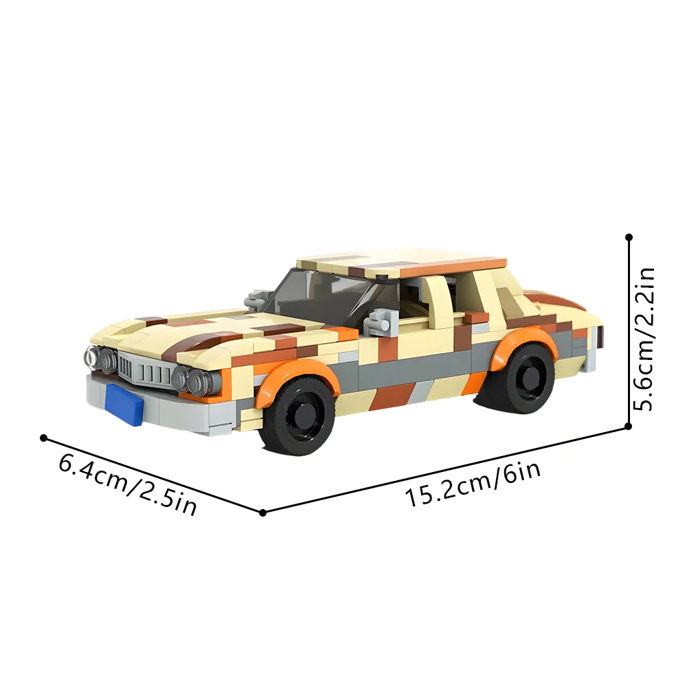 Фото Конструктор MOC «Большой Лебовски»: Модель Ford Gran Torino 1973 года, ретро-автомобиль, строительные блоки, игрушки для сборки, подарки №4