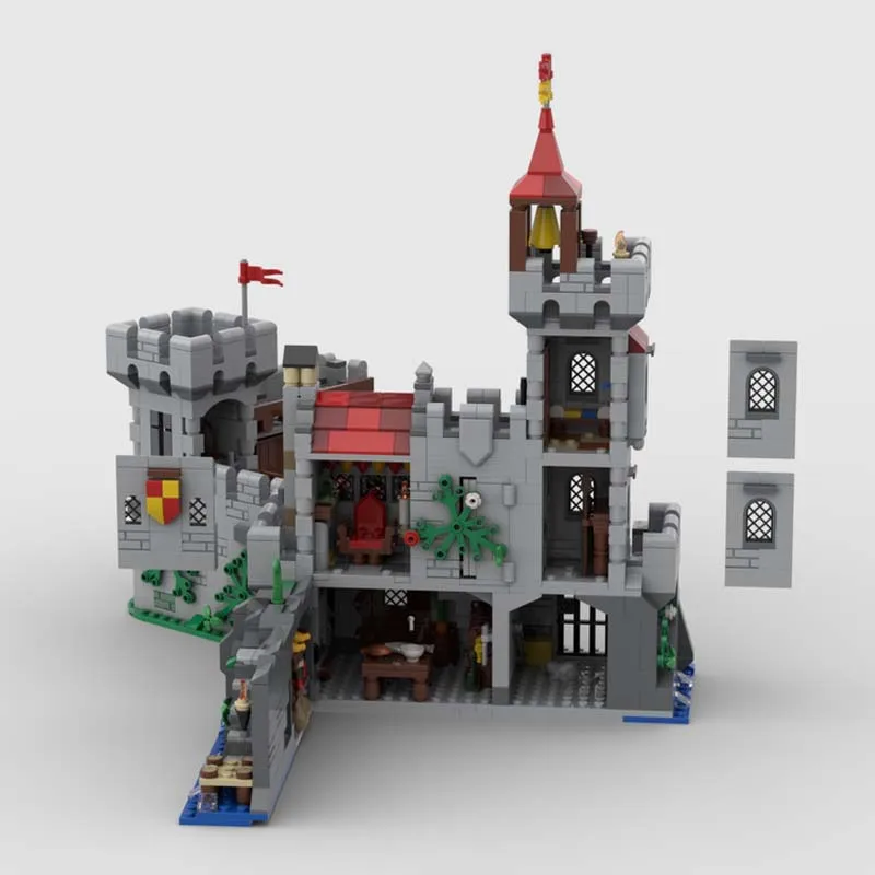 Фото Игрушка из строительных блоков MOC, устойчивая модель средневекового леса, 427 шт., креативная сборка, подарок на фестиваль игрушек №1
