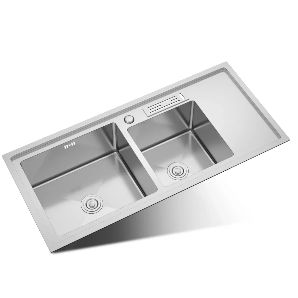 Кухонная раковина из нержавеющей стали с двойной чашей кухонная столешница