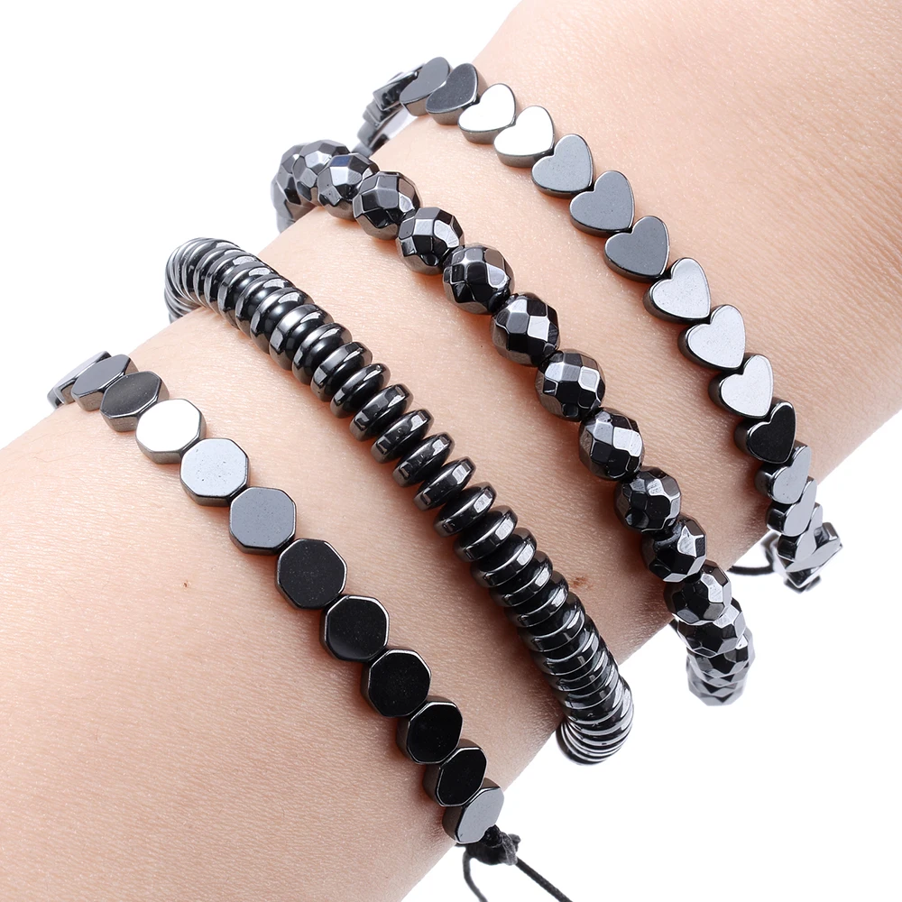 Новые модные черные гематитовые браслеты в форме стрелы эффективный мужской