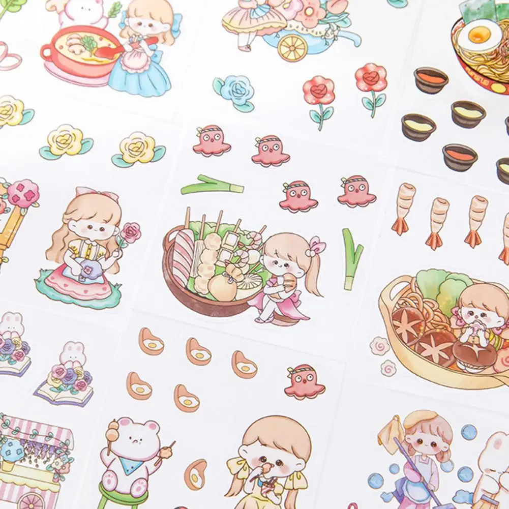 20 шт. необычный дневник блокнот планер долговечная мультяшная наклейка с