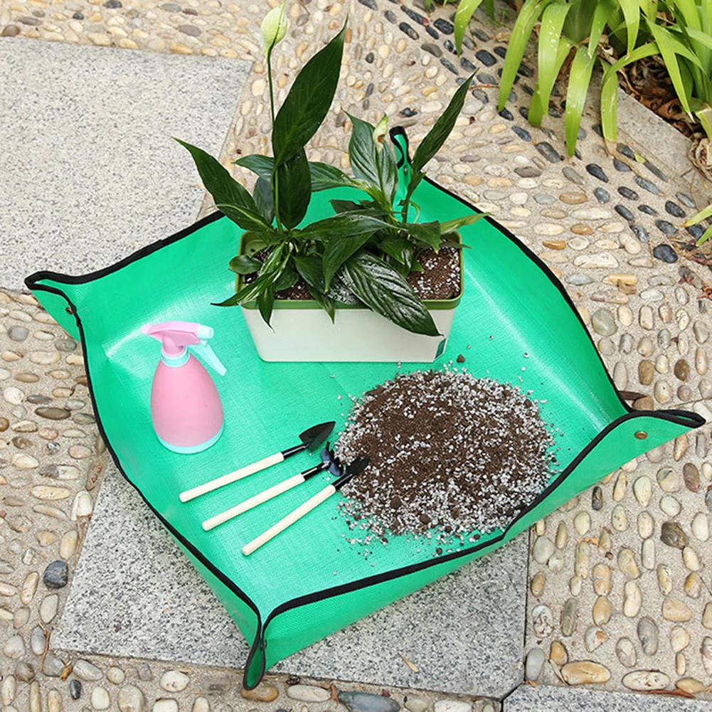 

Коврик для посадки растений, многоразовый водонепроницаемый садовый мат из ПЭ, для пересадки зеленых цветов, 65 х65 см