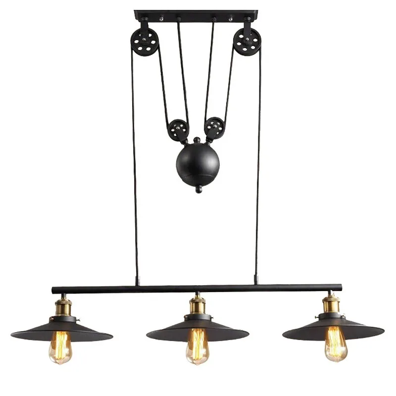 Винтажный железный подвесной светильник в стиле лофт 3 головки 110-240 В |