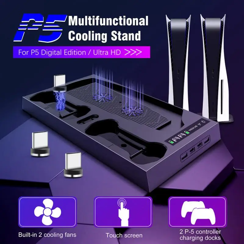 

Fashionable And Generous Silent Fan Abs Ps5 Cooling Stand Are Touch Thin And Light Appearance Cooling Fans Silent Low Noise