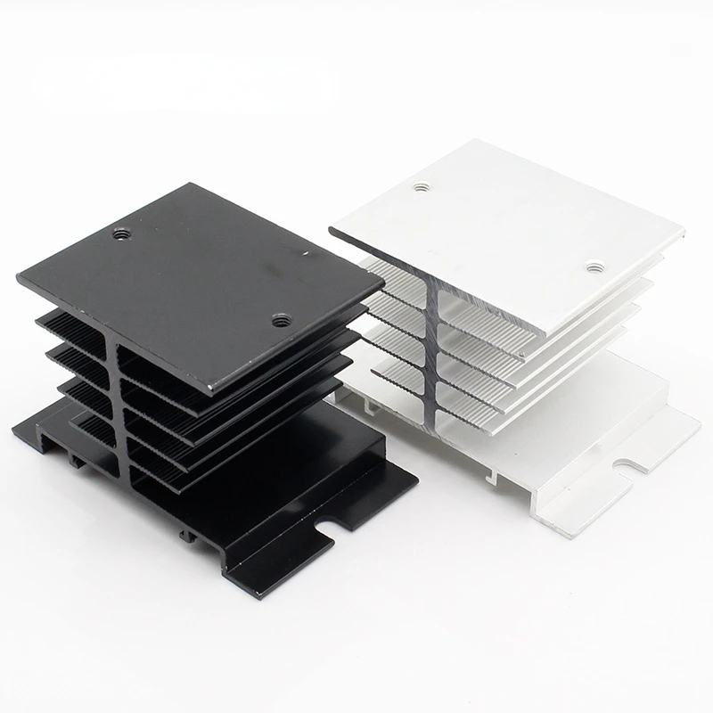 

1pc Single Phase Solid State Relay SSR Aluminum Heat Sink Dissipation Radiator Newest,Suitable for 10A-40A relay