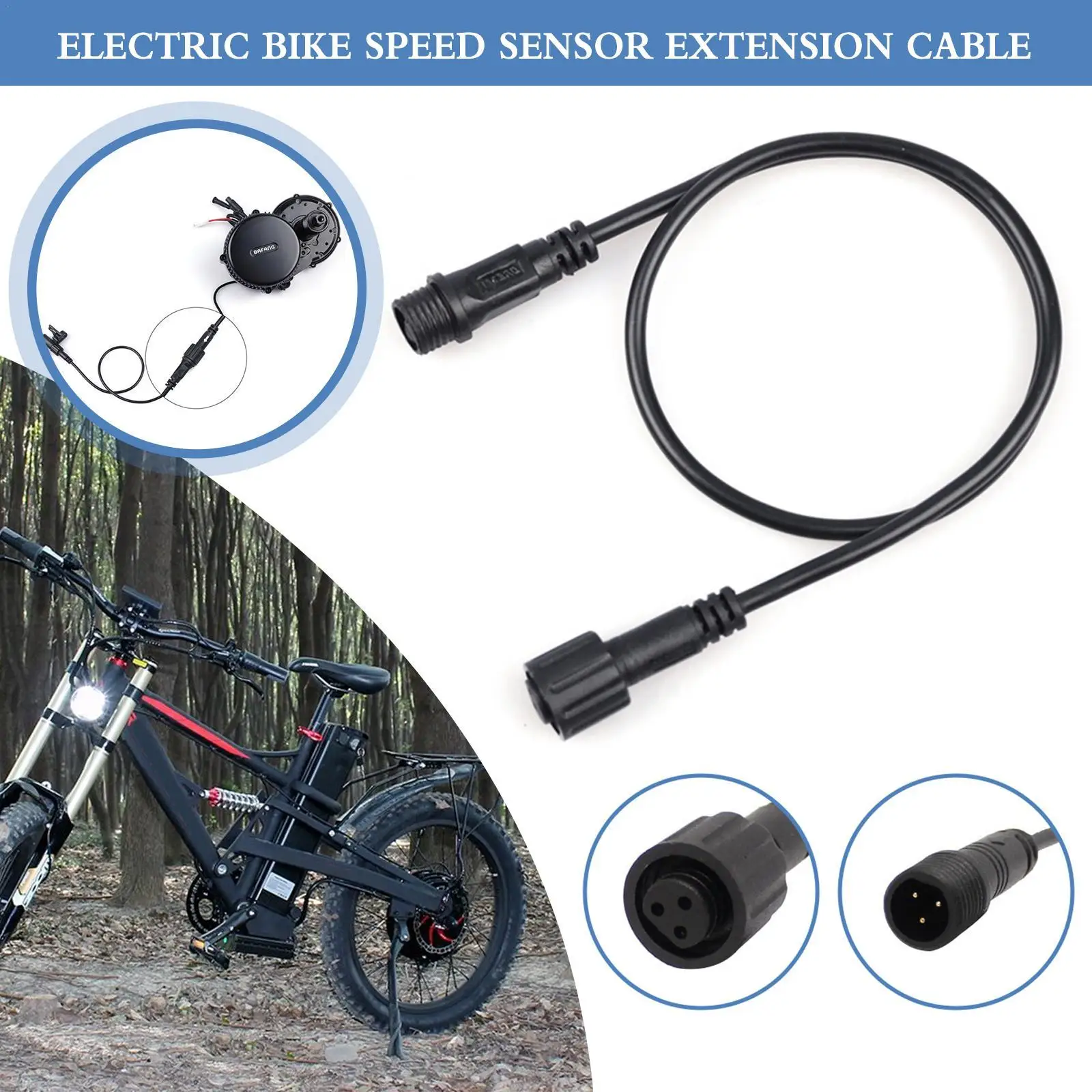 

For BAFANG MidDrive Motor Speed Sensor Extension Cable EBike Conversion Wire 40/60cm 3pin Extension Cord Modified Accessories