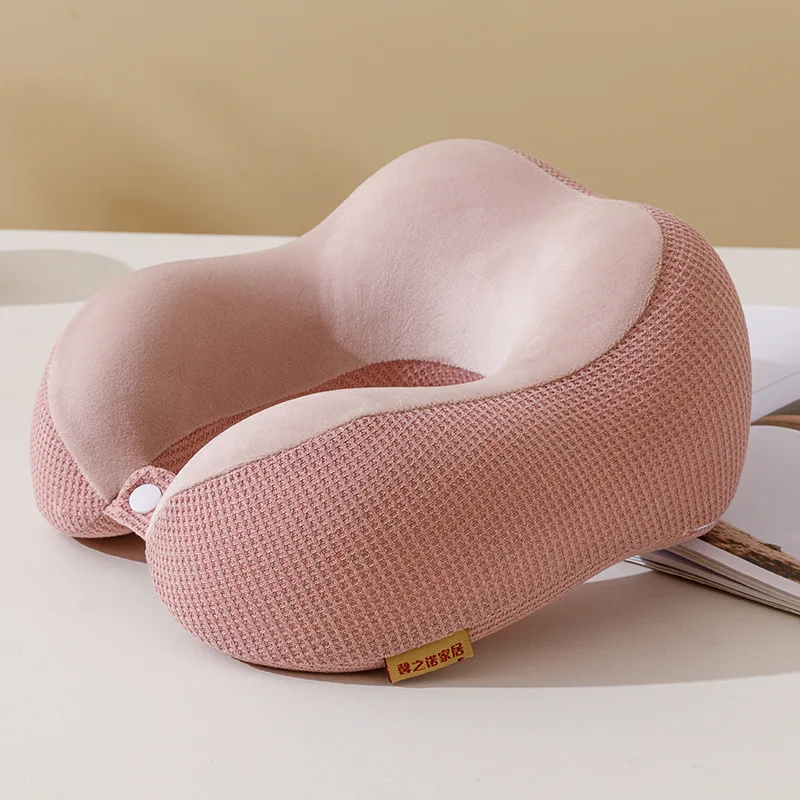 

U-Shaped Pillow Memory Foam Slow Rebound Travel Neck Pillow Lunch Break Neck Pillow Mesh Cloth Comfortable Pillow