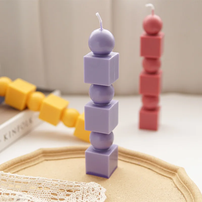 

Large Geometric Columnar Cylindrical Block Stacked Candle Mold Endless Column Plastic Acrylic Mold candle making mold home Decor
