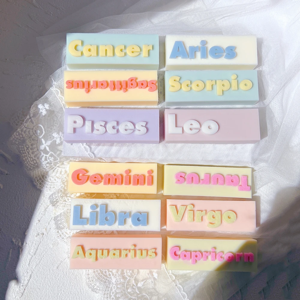 Силиконовые формы в виде знаков зодиака прямоугольной для свечи силиконовая