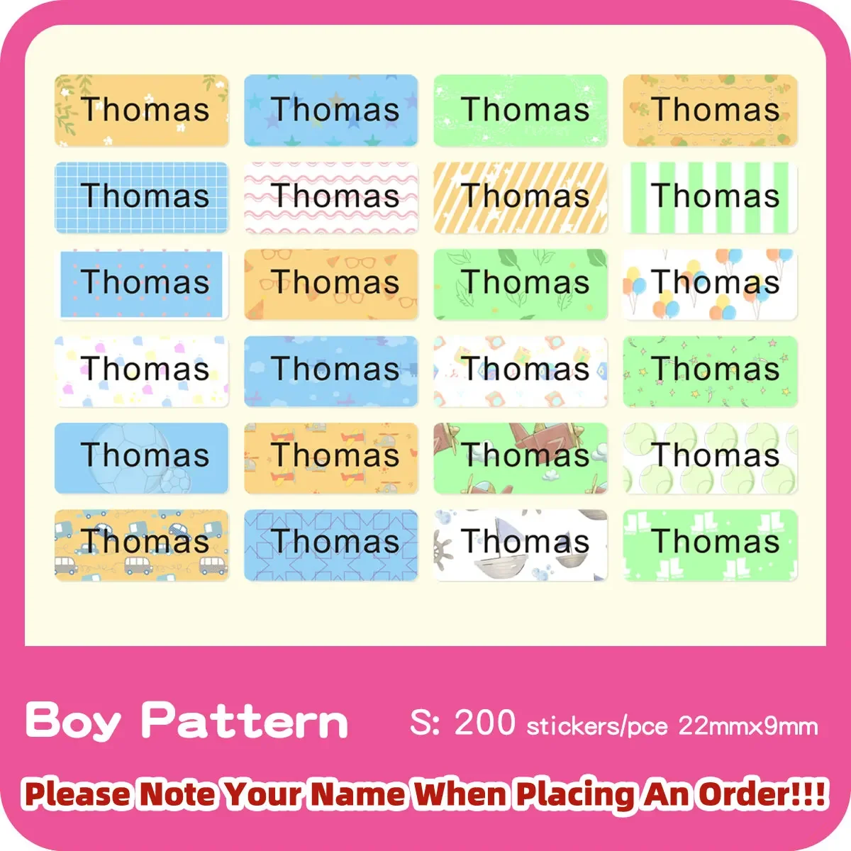 

Набор водонепроницаемых именных наклеек COOTIE