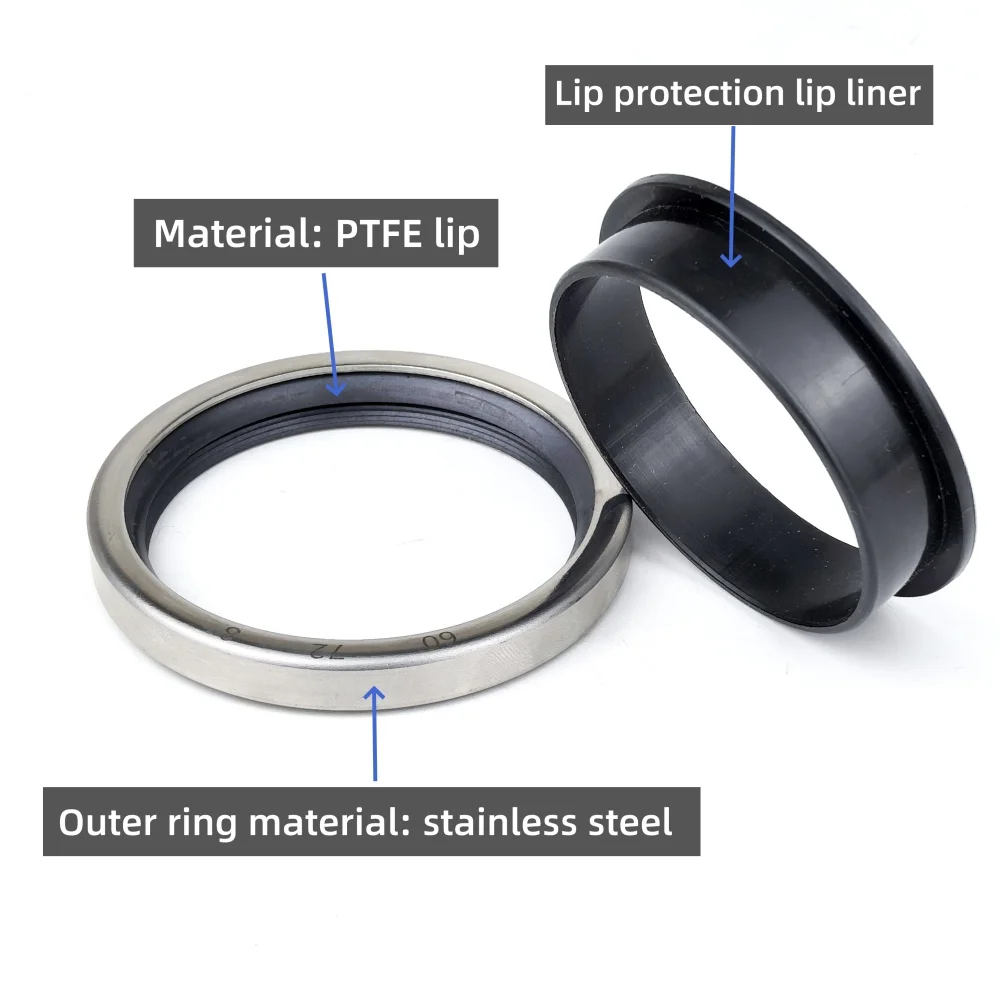 Уплотнение вала из ПТФЭ 65*75/80/83/85/90/100*8/10/12/14/15 мм сальник нержавеющей стали