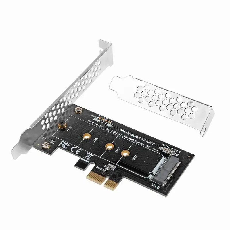 

PCI-E x1 to M.2 NVMe M Key Slot 3.0 Converter Adapter with Low profile bracket for Samsung PM961,960EVO,SM961,PM951 M2 SSD