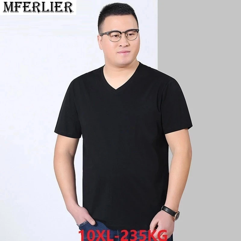 

Мужская эластичная футболка, летняя эластичная свободная футболка с коротким рукавом