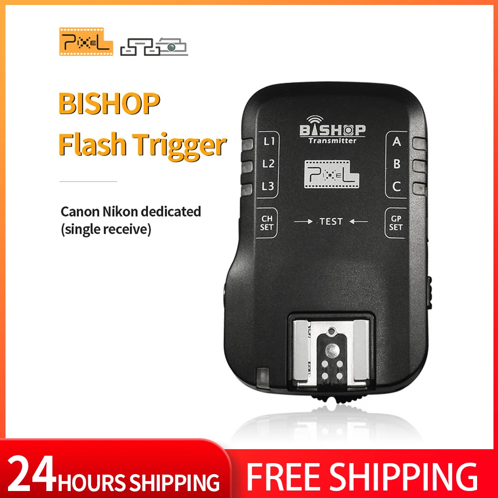 

Pixel Bishop Radio Flash Trigger Receiver For Nikon Canon Godox Pentax Digital SLR Camera Radio With TTL High Speed Sync