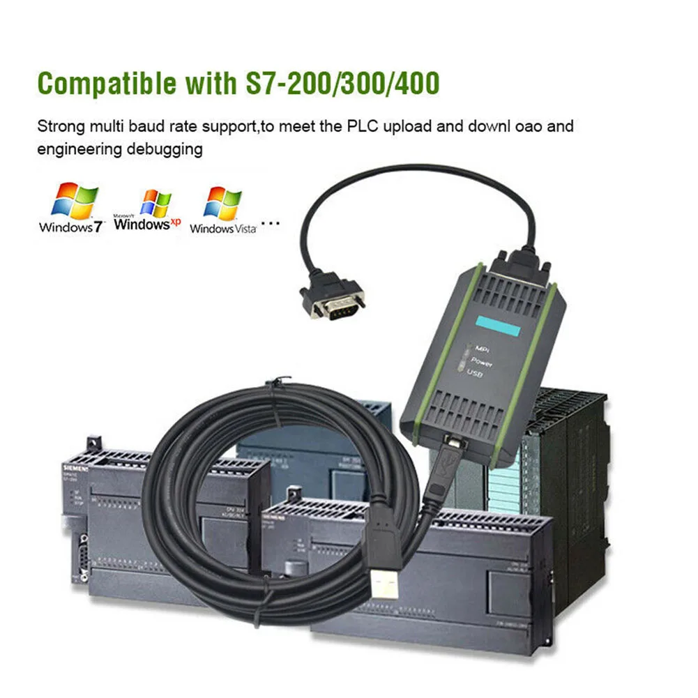Адаптер USB/MPI для ПК Siemens S7 200/300/400 с интерфейсом кабеля программирования RS485 и