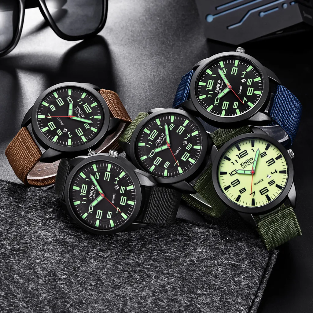 

Xinew Outdoor Mens Date Stainless Steel Military Sports Analog Quartz Wrist Watch Relogio Masculino Reloj Hombre Montre Homme